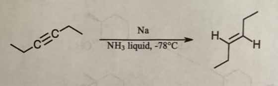 Na NH3 liquid, -78°C