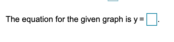 The equation for the given graph is y=