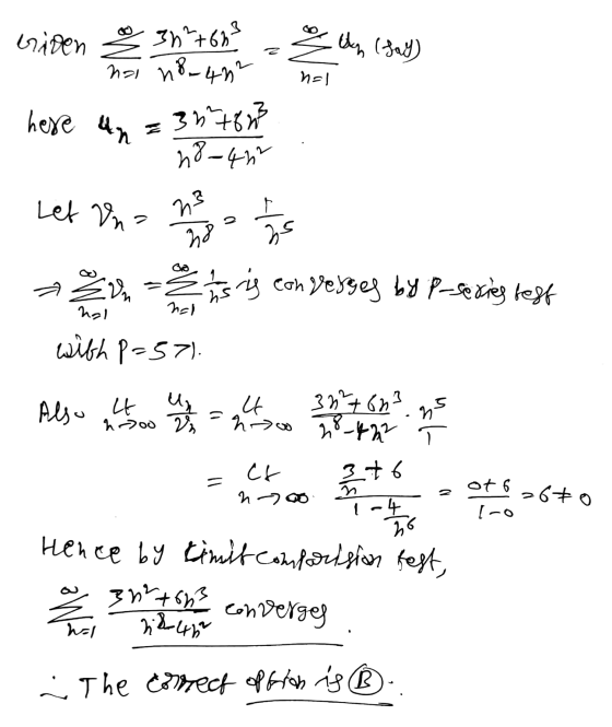 hriden . Un say) n=1 32²7623 na n8-402 327823 28-45 here un Let Vn 23 28 ती Even a las is converses by p-series left nal hal