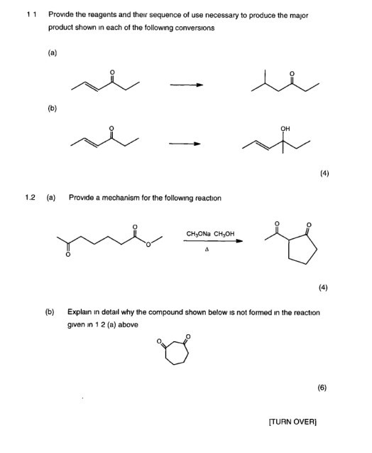 Provide the reagents and their sequence of use necessary to produce the major product shown in each of the following conversi