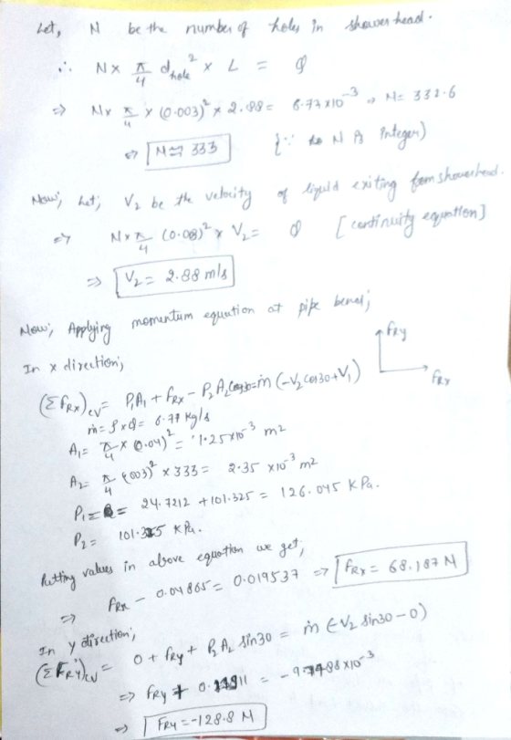 het, N be the number of holes in shower head- . NX A dhale x L = 9 > MX Y (0.003)*x 2.98 6.492103Hz. 332.6 My 333] { to N A P