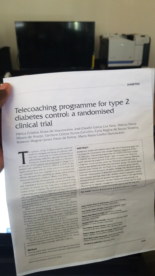 DIABETES Telecoaching programme for type2 diabetes control: a randomised clinical trial Hérica Cristina Alves de Vasconcelos.