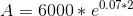 A = 6000 * 0.0742