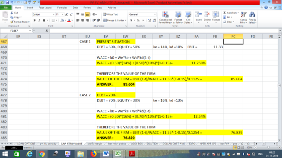 - 2x PV, FV, ANNUITY (Autosaved) - Microsoft Excel (Product Activation Failed) File Home Insert Page Layout Formulas Data Rev