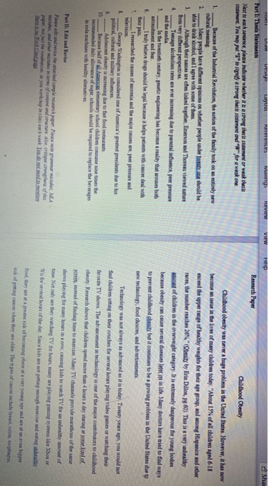 Review View Heip Shar DER UW Vesiynwy e rerentes Malings Part I: Thetla Statements Net to each e please indicate whether it i