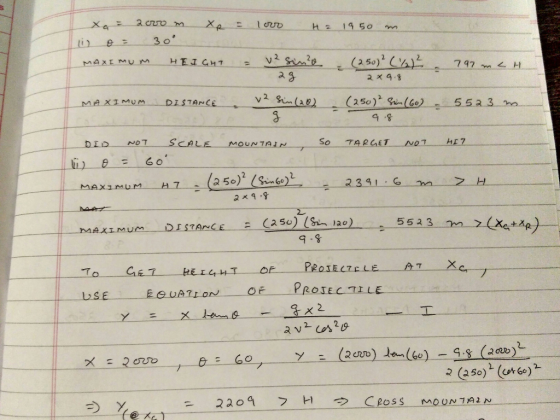 a .8 NOT SCALE MOUNTAIN 5523-2 n 9 -8 USE EUATLON OF PROJECTILE 2. (a 50)1 (o*G)