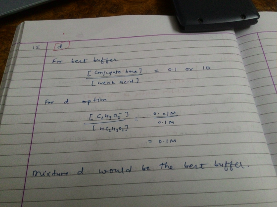 [d For ber best buffer O. O TO [ Conjugate bare] I weak acid ] [ C₂ H₂ On ] o.olm o.im I HGH30] = 0.IM mixture d would be the