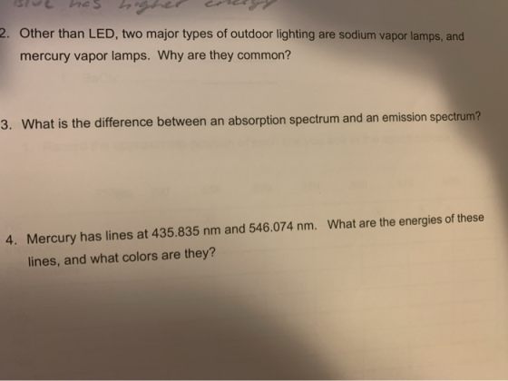 slove has higher color 2. Other than LED, two major types of outdoor lighting are sodium vapor lamps, and mercury vapor lamps