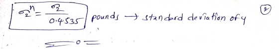 R 0.4535 pounds standard deviation of y