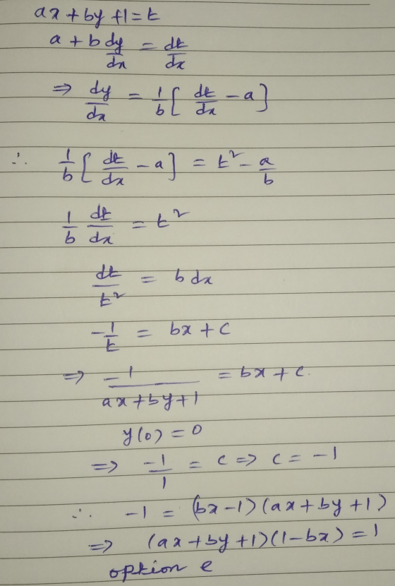 ant by fl=t atb dy dk di de → dy da 6 C dt a dt da b ... th dt da -a] - a b -- de b da th dt b da batc -- + =bate antbyt Y(0)