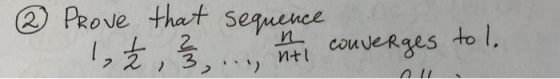 Prove that sequence 2, 3 ... ti converges to l.