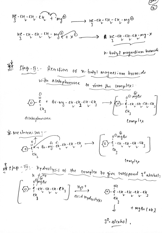 2) HE - CH - CH - Ch tingo → HC-CH=CH-CH - mg 3 HE-CH-CH- ch-mg ty 3 B HC-ch-ch-ch-ng-> 3 h-buty & magnesium bromide Step-11