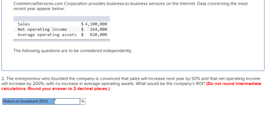 CommercialServices.com Corporation provides business-to-business services on the Internet. Data concerning the most recent ye