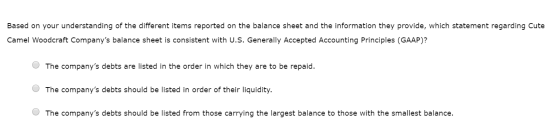 Based on your understanding of the different items reported on the balance sheet and the information they provide, which stat