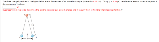 The three charged particles in the figure below ar
