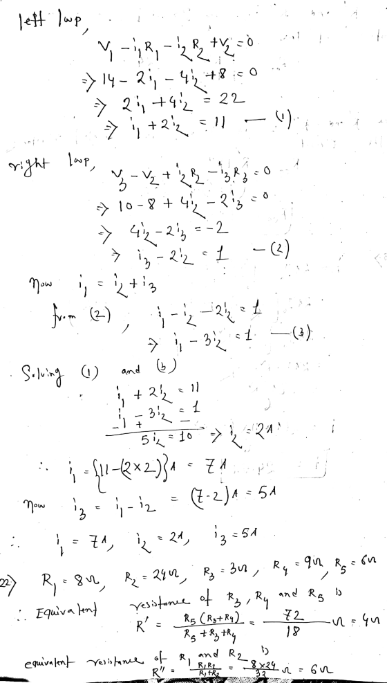 = 22 loop, R lett lup Y-R, -12 & tv - 0 > 14-21; -41, +8:00 -> 21+42 →,+23 = 11 :9) right Y V + kk -> 10-8+ 23 412-2z = -2 1