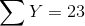 \sum Y = 23