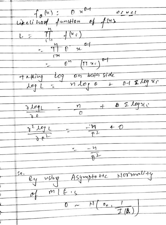 ot o cual foll: likeli hood function of of us (vi) To L 121 of AL 1921 of on Talking on both side tog nlog t or & logui C dog