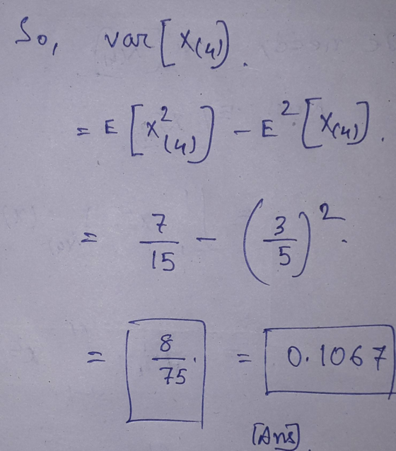 So, var [X4) [x2] – ² {xon). 0.106 75 Tans