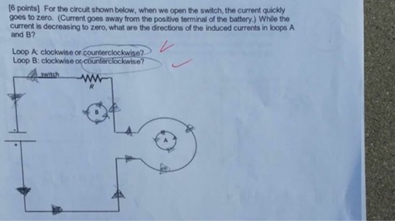 For the circuit shown below, when we open the swit