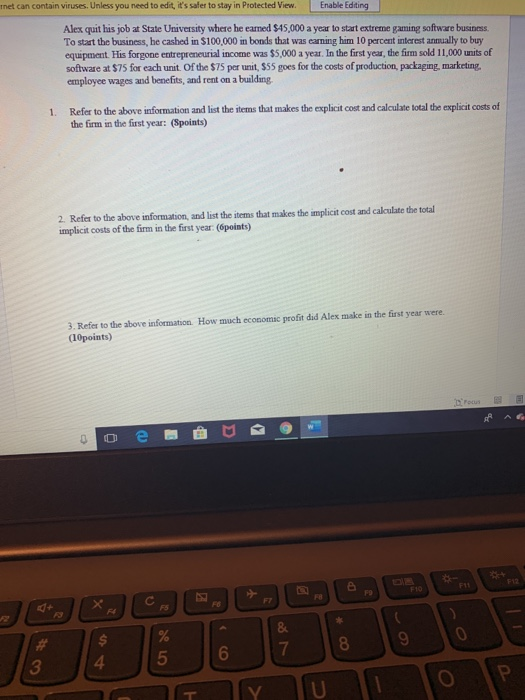 met can contain viruses. Unless you need to edit, its safer to stay in Protected View Enable Editing Alex quit his job at St