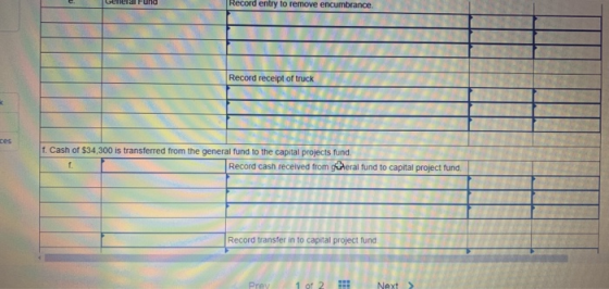al rund Record entry to remove encumbrance. Recent _ Record receipt of truck receipt of truck ces 1. Cash of $34,300 is trans