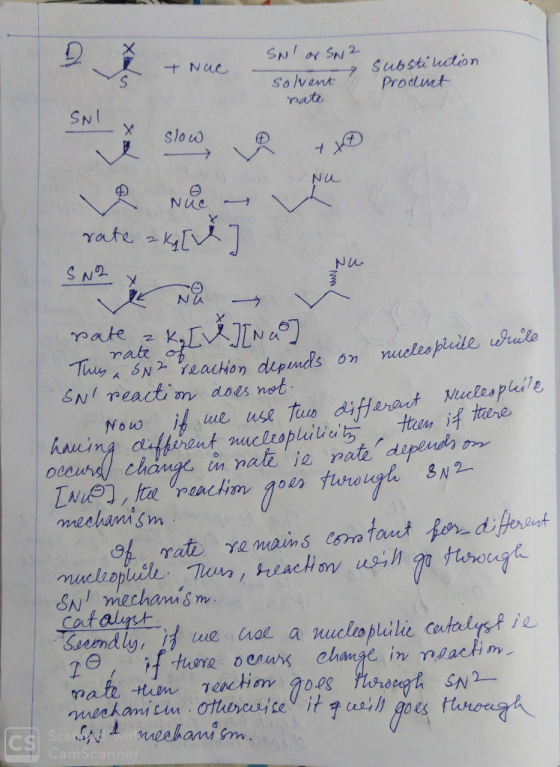SNI r SN2 Substihction Prodmt + Nuc Solvent rate SN slouw Nu Y rate ak[ SN2 pate rate of TueyN2eaction depnds on SNI reactim