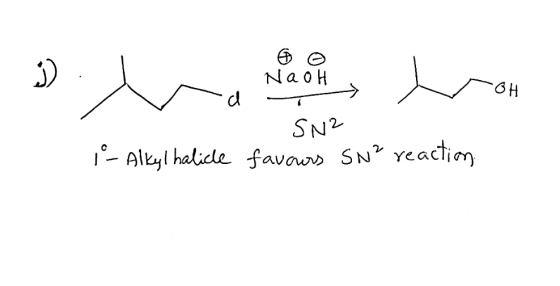 3 wa wagom to Naoh V OH S - Alkyl halicle SN2 faucurs SN² reaction