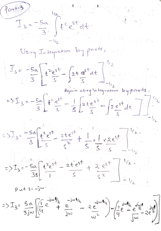 + L -12 Usiry Integration by parts, 12250 ,2- S Lost -te -12 tedt To se forman la 5350 spezielle font] . Again using integrat