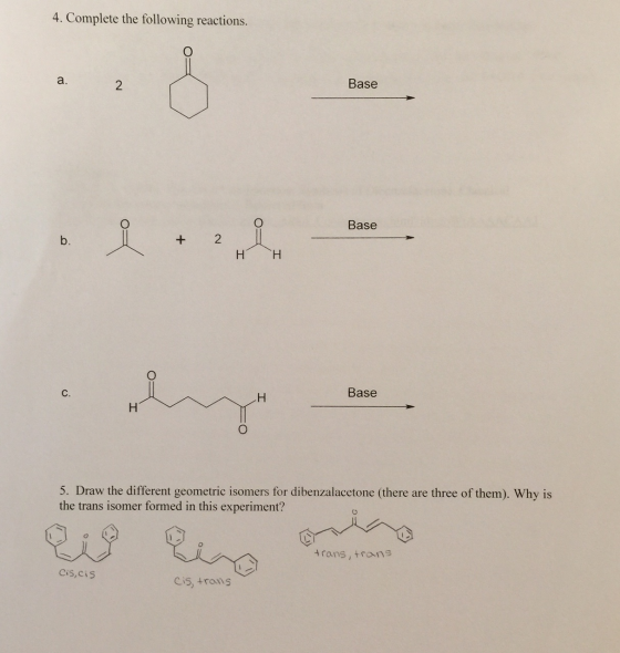 The Aldol condensation: Synthesis of dibenzalaceto