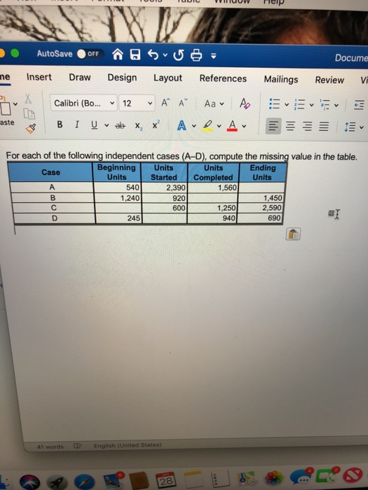 - IUUICHIUUW Hei : AutoSave OFF o svo Insert Draw Design Layout Docume Review V ne References Mailings v Calibri (Bo... v 12