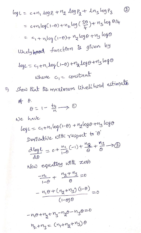 tr tikely hond funckfom is given by lo maximum iheli hnd eshim) to Je have げー→ 1-8 CI-eye