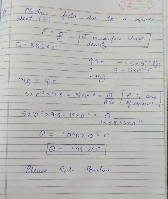 Date Lo 3 anea 14 12. 1,040 x 10-6 C