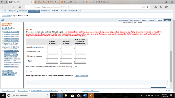 C Exercise 20-13 (Part Level S + V - O X 6 5 WileyPLUS x C I Cant Figure Out Why The C Exercise 20-13 (Part Level S E = 0 @ @