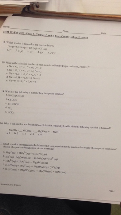 Which species is reduced in the reaction below? G