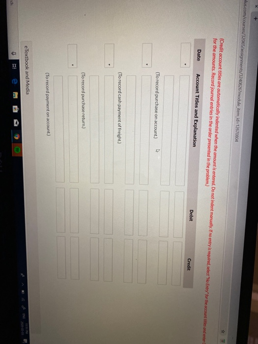 us.com courses/32005/assignments/32408262module itemid12670804 (Credit account titles are automatically indented when the amo