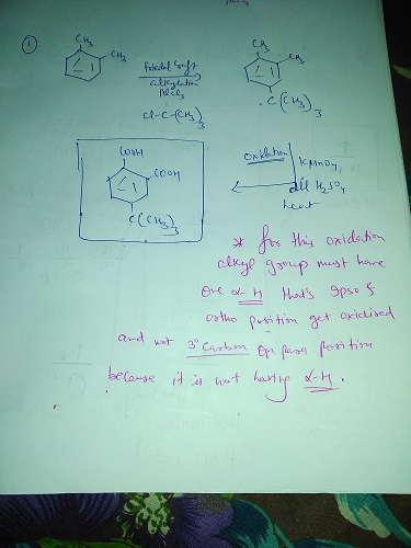 ali cl-c-fem) COOH COM * for this oxidation alkyl group must have One of the thats Opsos Ortho position get oxidised and not