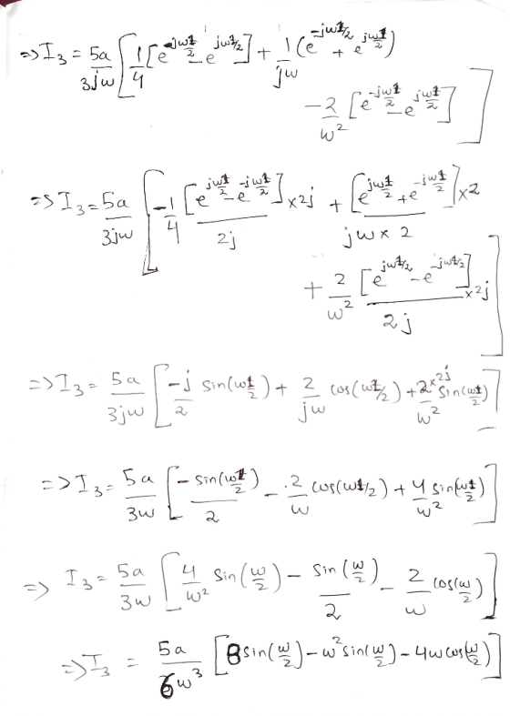 . a) Iz = 5a linaw Le justo I Cewth just 3jw| - w2 jwt -jwt 7 + 7 / 2 e dx2 + le 2 te as Izaba 3iw 1 4 zi jwx 2 jwth jwtra] -