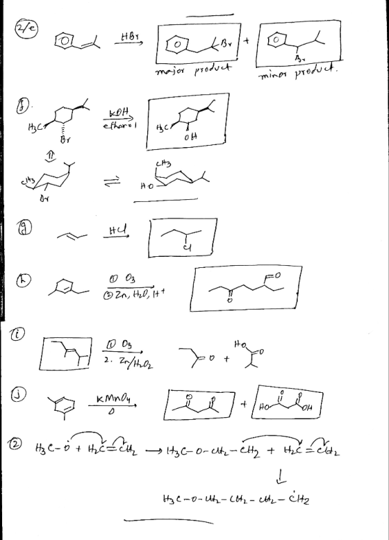 HOY T + major produ minor product KOH ethanol 4 . HCT OH CH3 H- ♡ Zn, H2O, itt lo a non ne yer alan you oy know. Les rohlor]