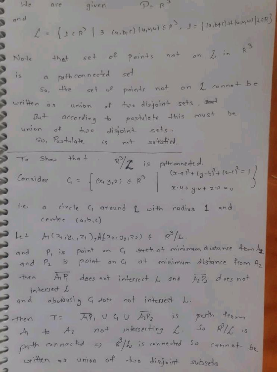 e are ven 3 not on No-le ㅢhat set of points a path con n ected se So, the sel f Poinds notn cannot b e written as union ơptu
