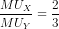 \frac{MU_X}{MU_Y} = \frac{2}{3}
