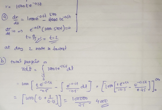 Ya looote ost @ dr at = love 0.5€ 500 2000 te ast fel اے east (loze soot)=0 taisy = t-2 2 rate to fastest at day b total peop