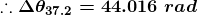 :. A0372 = 44.016 rad