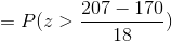 207 – 170 = P(2>