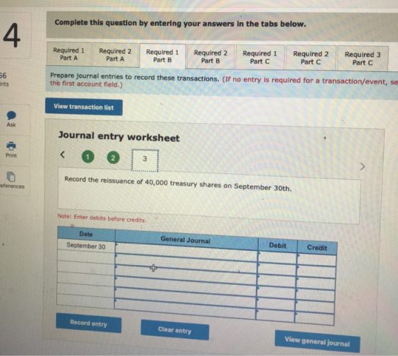 Complete this question by entering your answers in the tabs below. Required 2 Part C Required 3 Part C Required 1 Part C Requ