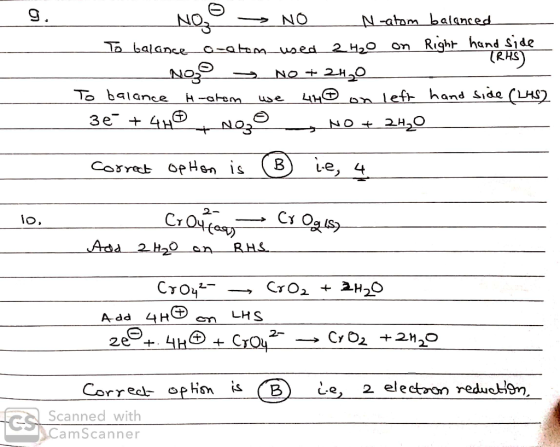 NO - NO N -atom balanced To balance o-aton used 2H₂O on Right hand side TRHS) __NOG NO + 2H20 To balance H-atom we 44® on lef