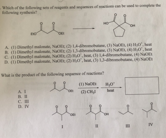 Which of the following sets of reagents and sequences of reactions can be used to complete the following synthesis? 0 0 HO OH