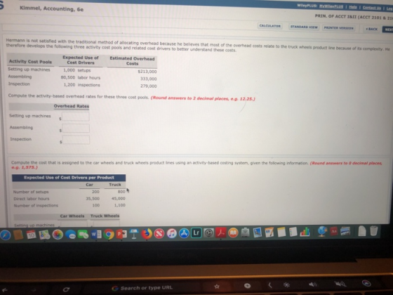 Kimmel, Accounting, 6e PRIN. OF ACCT IBII (ACCT 2101 & 21 PRENTER VERSION the tradtional method of ain oerhead because he bel