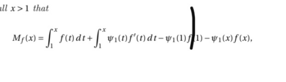 all x > 1 that My(x) = $* f60de+ſ*(0f(dt-W1 (1)||1) – 4:1()f(x),