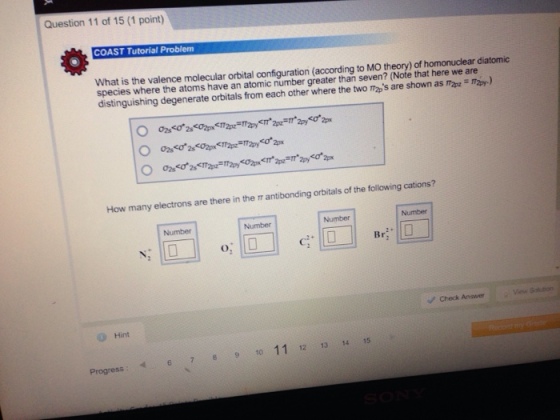 Match each of the following ions and molecules wit